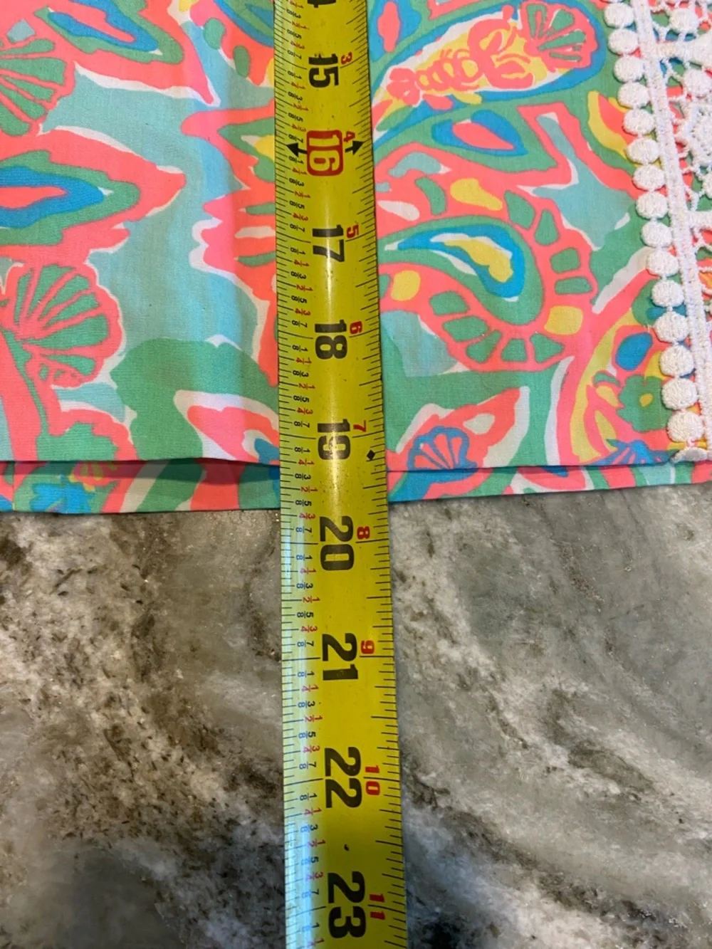 Lilly Pulitzer Corrie Skirt Make a Splash Starfish Shells Lace Paisley sz 10 - Picture 8 of 8